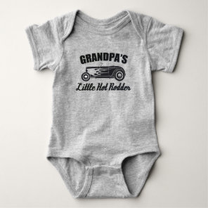 Grandpa's Little Hot Rodder HotRod Grandchild Car Baby Bodysuit