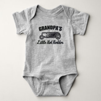 Grandpa's Little Hot Rodder HotRod Grandchild Car Baby Bodysuit