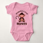 Grandpas Little Monkey Baby Bodysuit