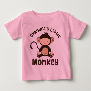 Grandpas Little Monkey Baby T-Shirt