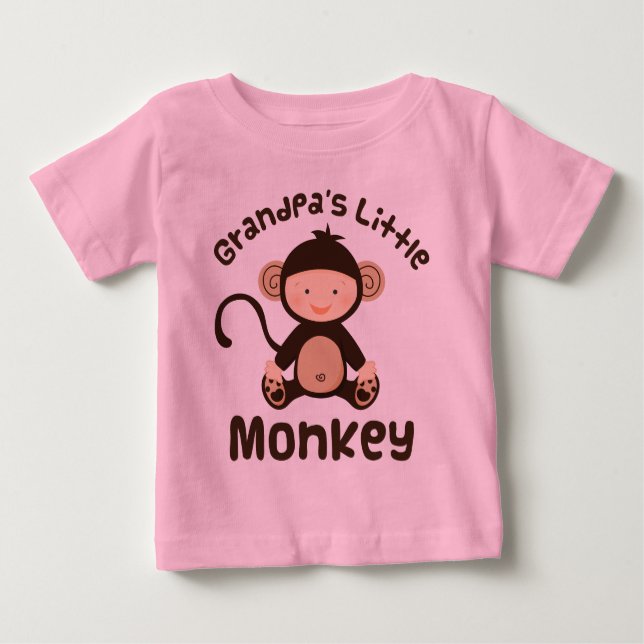 Grandpas Little Monkey Baby T-Shirt (Front)