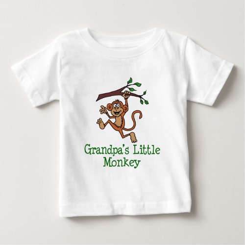 Grandpas Little Monkey Baby T_Shirt