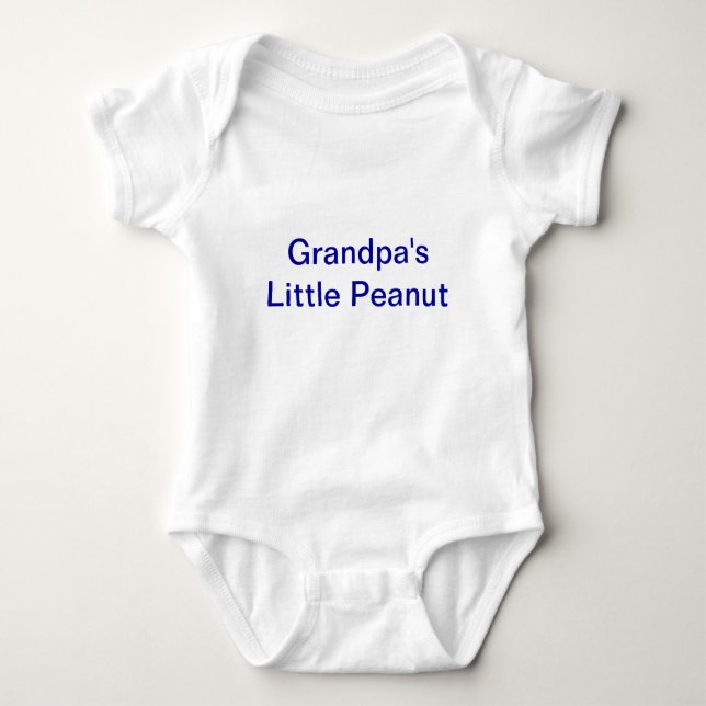 Grandpa's Little Peanut Baby Bodysuit (Front)