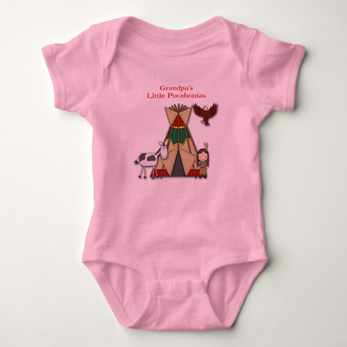 Grandpas Little Pocahontas Baby Bodysuit