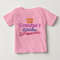 Grandpa's Little Princess Baby Toddler T-Shirt