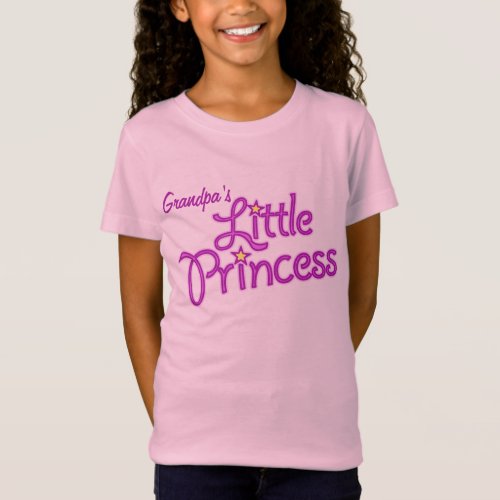 Grandpas Little Princess graphic girl pink top