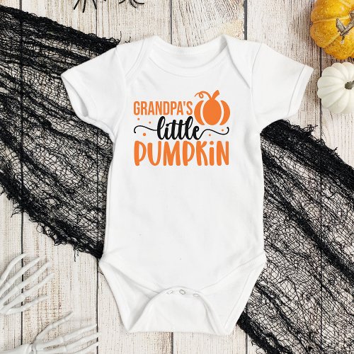 GrandPas Little Pumpkin Baby Bodysuit