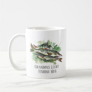 Grandpas Lucky Fishing Mug Pike and Perch