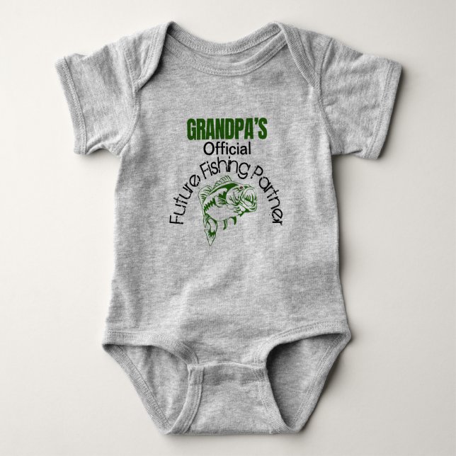 Grandpa's Official One-Piece Jumpsuit Baby Bodysuit (Front)