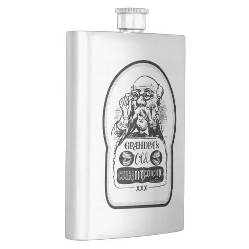 Grandpa's Old Cough Medicine Dumb and Dumber Flask Zazzle