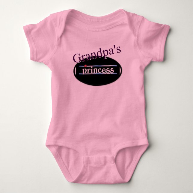 Grandpa's Princess Baby Outfit Baby Bodysuit (Front)