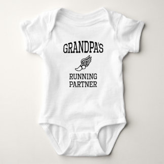Grandpa's Running Partner Baby Bodysuit