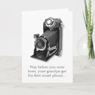 Grandpa's Smart Phone Funny Birthday Card