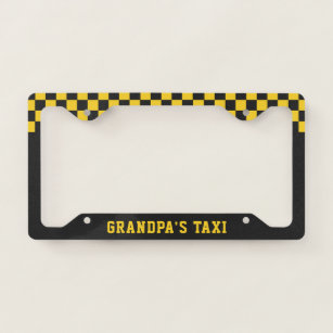 Grandpa's Taxi   Funny Custom Grandfather Nickname License Plate Frame