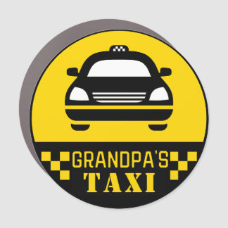 Grandpa's Taxi, funny driver humor sticker Car Magnet