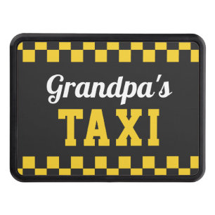 Grandpa's Taxi   Funny Grandfather Nickname Hitch Cover
