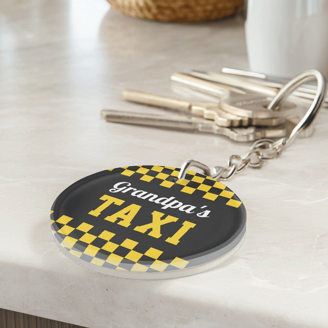 Grandpa's Taxi | Funny Grandfather Nickname Photo Keychain (Creator Uploaded)