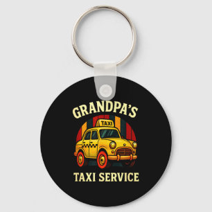 Grandpa's Taxi Service - Funny Cab Driver Quote  Keychain
