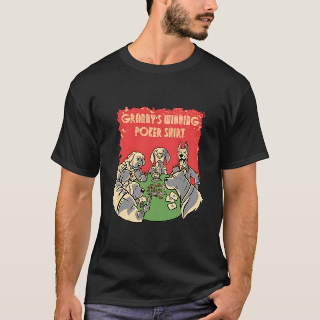 Grandpas Winning Poker Casino Card Game Gambling T-Shirt (Front)