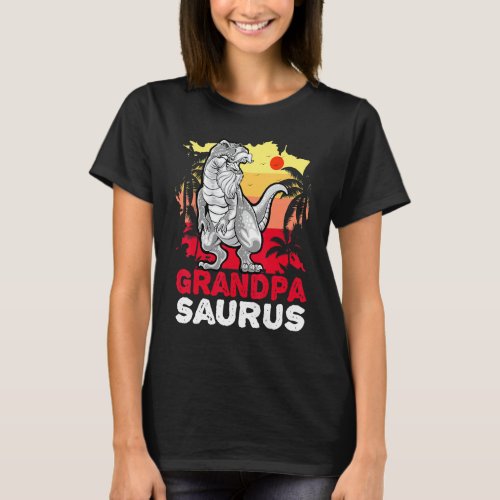 Grandpasaurus Rex Grandpa Saurus Dinosaur Funny Gr T_Shirt