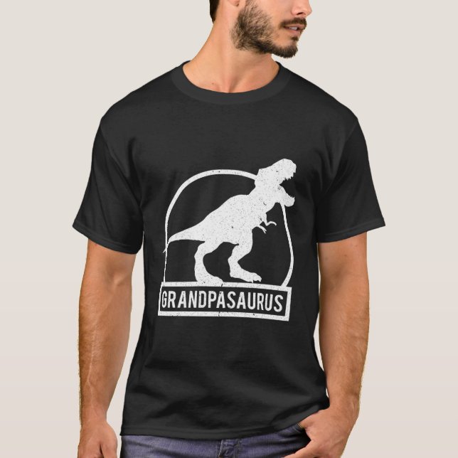 Grandpasaurus Shirt Funny Dinosaur Grandpa Christm (Front)