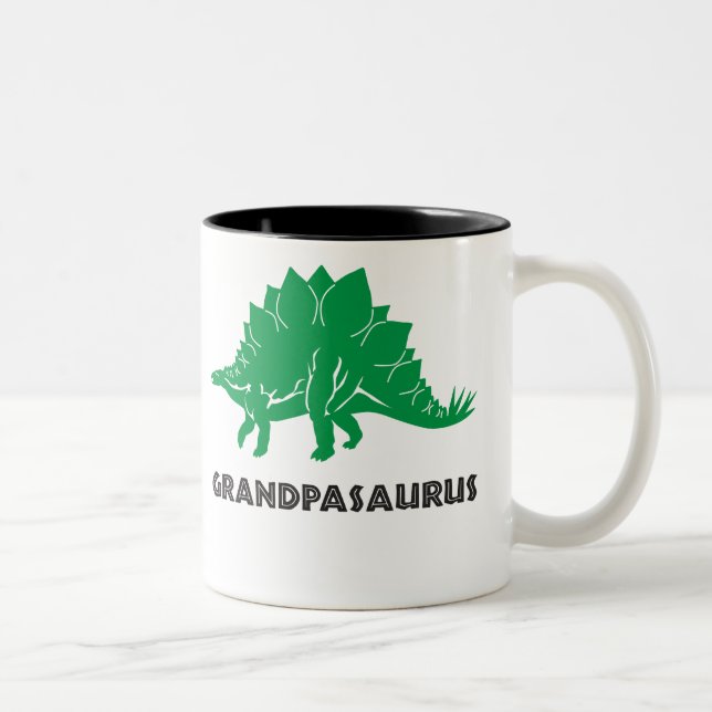 Grandpasaurus Stegosaurus dino grandpa mug cup (Right)
