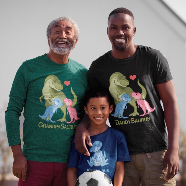 GrandpaSaurus T-Rex & Baby Boy Girl Dinosaurs T-Shirt (Creator Uploaded)