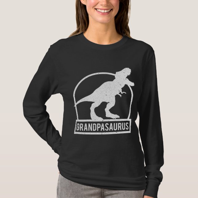 Grandpasaurus T Rex Dinosaur Funny Grandpa Christm T-Shirt (Front)
