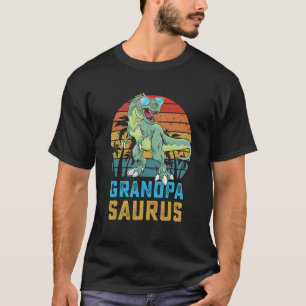 Grandpasaurus T Rex Dinosaur Grandpa Saurus Family T-Shirt
