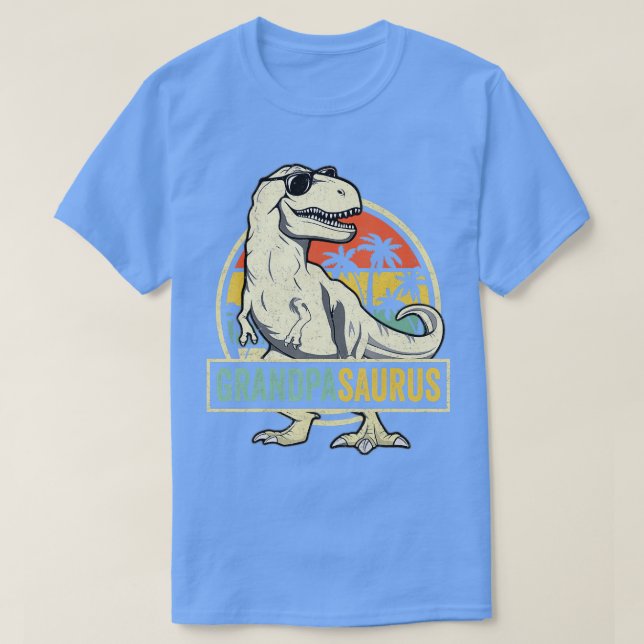 Grandpasaurus T Rex Dinosaur Grandpa Saurus Family T-Shirt (Design Front)