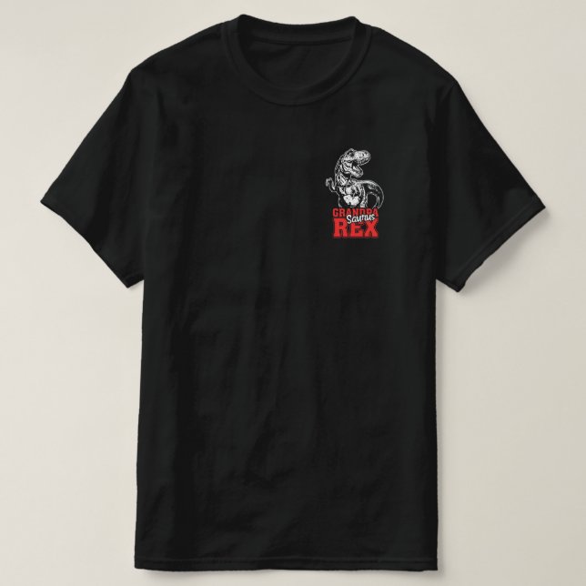 Grandpasaurus T Rex Dinosaur Grandpa Saurus Family T-Shirt (Design Front)