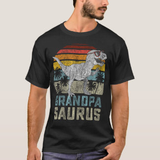 Grandpasaurus T Rex Dinosaur Grandpa Saurus Family T-Shirt