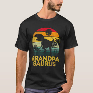 Grandpasaurus T Rex Dinosaur Grandpa Saurus Family T-Shirt