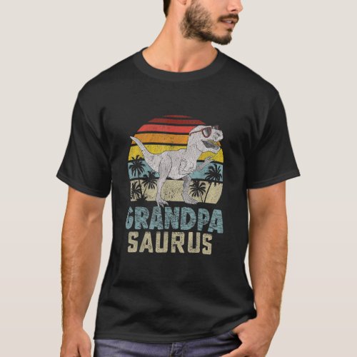 Grandpasaurus T Rex Dinosaur Grandpa Saurus T_Shirt