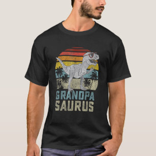 Grandpasaurus T Rex Dinosaur Grandpa Saurus, Vinta T-Shirt