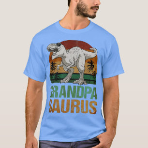 Grandpasaurus T Rex Dinosaur Grandpa Saurus Vintag T-Shirt