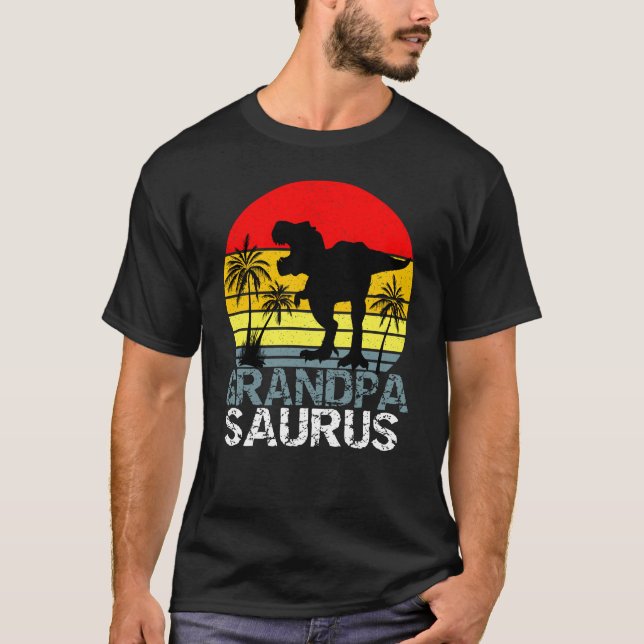 Grandpasaurus T Rex Dinosaur T-Shirt (Front)