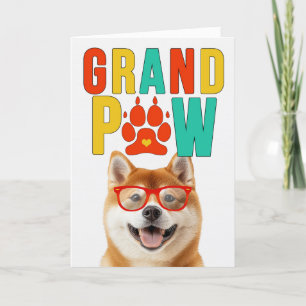 GrandPAW Akita GrandDOG Grandparents Day Holiday Card