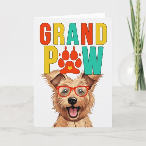 GrandPAW Berger Picard GrandDOG Grandparents Day Holiday Card