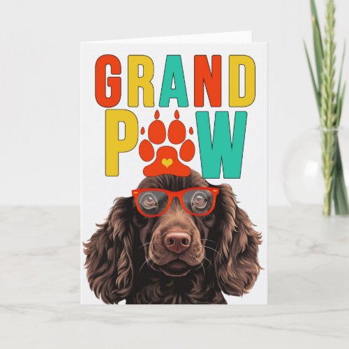 GrandPAW Boykin Spaniel GrandDOG Grandparents Day Holiday Card