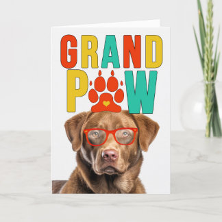 GrandPAW Chesapeake Bay Dog Funny Grandparents Day Holiday Card