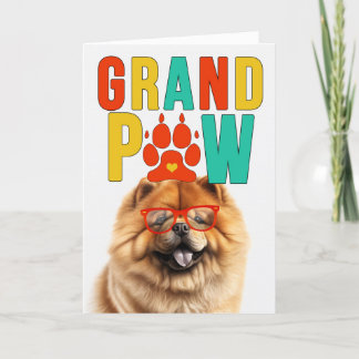 GrandPAW Chow Chow Dog GrandDOG Grandparents Day Holiday Card