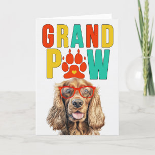 GrandPAW Cocker Spaniel GrandDOG Grandparents Day Holiday Card