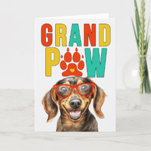 GrandPAW Dachshund GrandDOG Grandparents Day Holiday Card