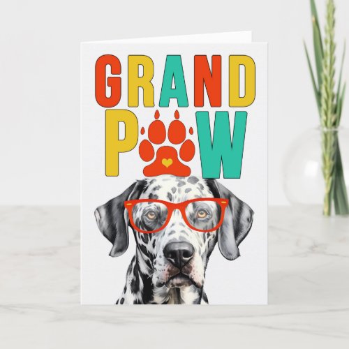GrandPAW Dalmatian GrandDOG Grandparents Day Holiday Card