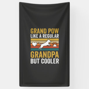 Grandpaw Grandpa Dog Lover Retro Banner