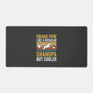 Grandpaw Grandpa Dog Lover Retro Desk Mat