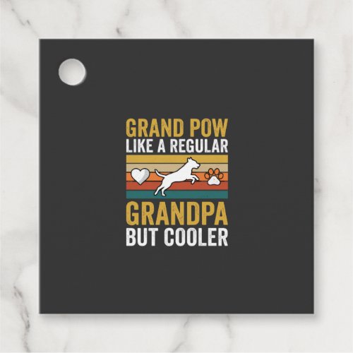 Grandpaw Grandpa Dog Lover Retro Favor Tags