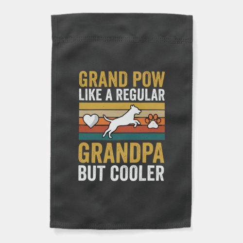 Grandpaw Grandpa Dog Lover Retro Garden Flag