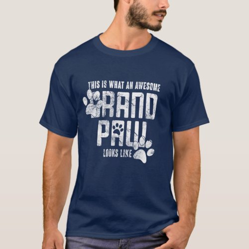GrandPaw GrandPa Dog T_Shirt for Fathers Day Gift